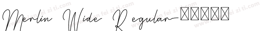 Merlin Wide Regular字体转换